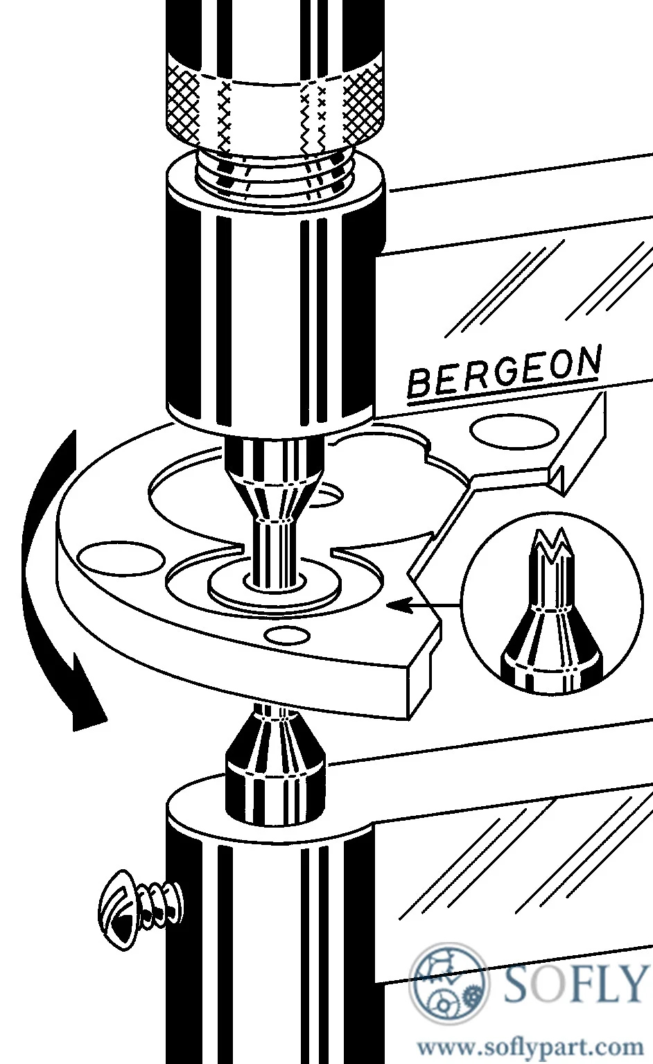 Extrator de Parafuso Bergeon 30209 - Imagem 3
