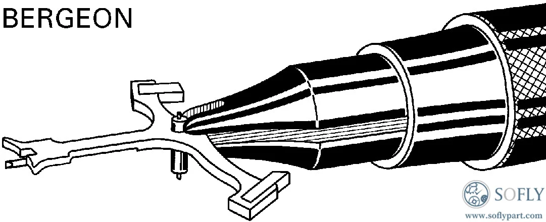 Bergeon 30433 Palletvorkhouder Pin Bankschroef - Afbeelding 2