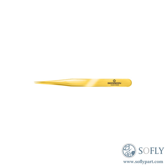 Bergeon 7029-2AM-GF Gold Flash Tweezers