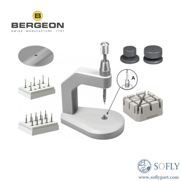 Bergeon 7745-100 Watch Bracelet Pins Press Set