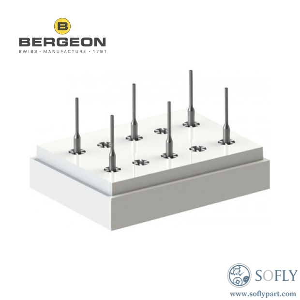 Bergeon 7745-GS 6 Pins On Wooden Base