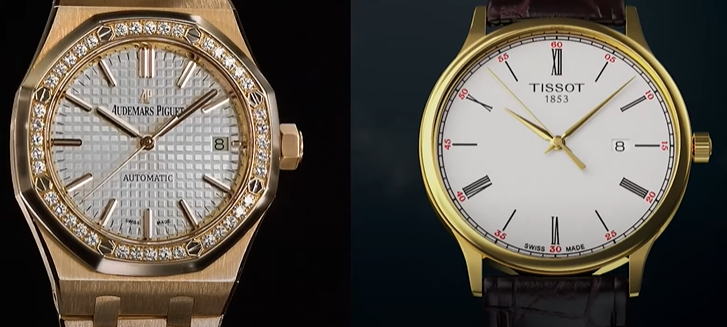 A quartz watch and an automatic watch