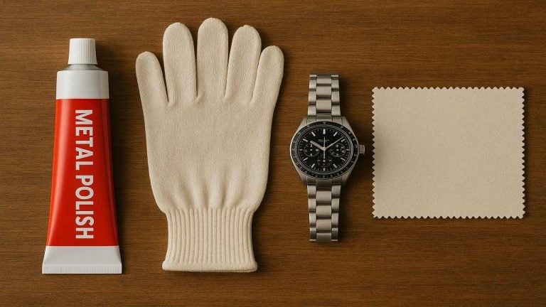 Watch Polishing Tools: Lubricants, gloves, watches and shaving cloths