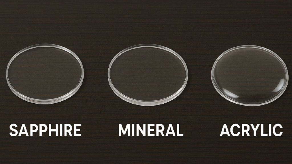 Watch crystal types chart acrylic mineral sapphire