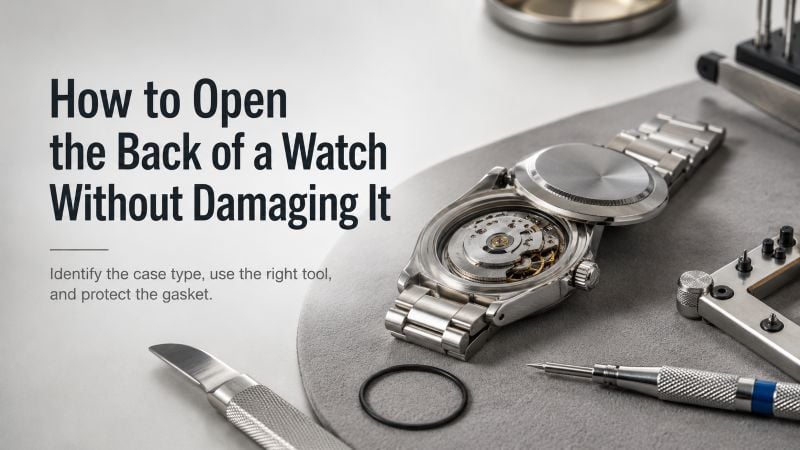 Instructions for opening a watch back