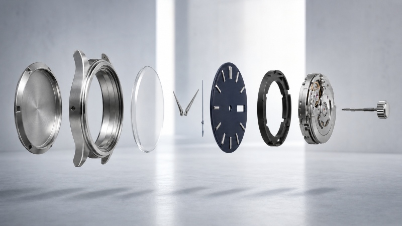 Three automatic movements representing Seiko 7S26, 4R36, and NH36 replacement options